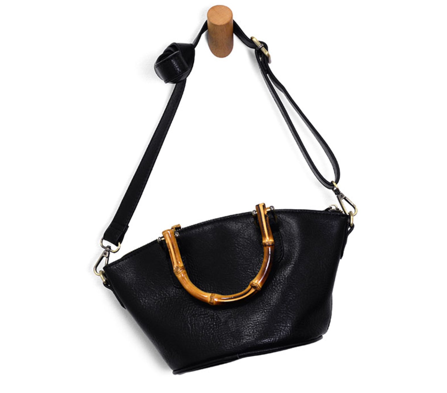 Susan Joy Millie Bamboo Handle Basket Crossbody