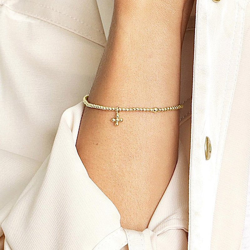 Enewton Classic Beaded Signature Cross Bracelet
