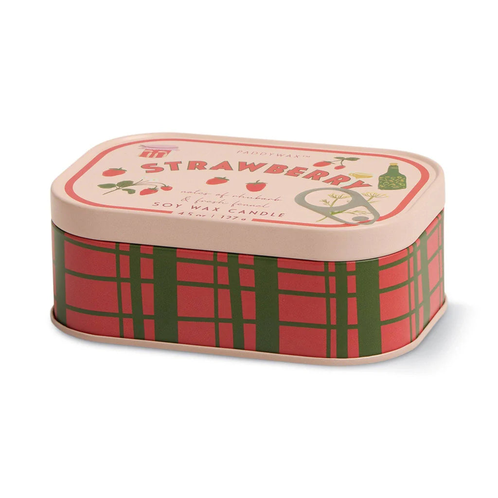 Paddywax 4.5oz Bistro Printed Tin Candle