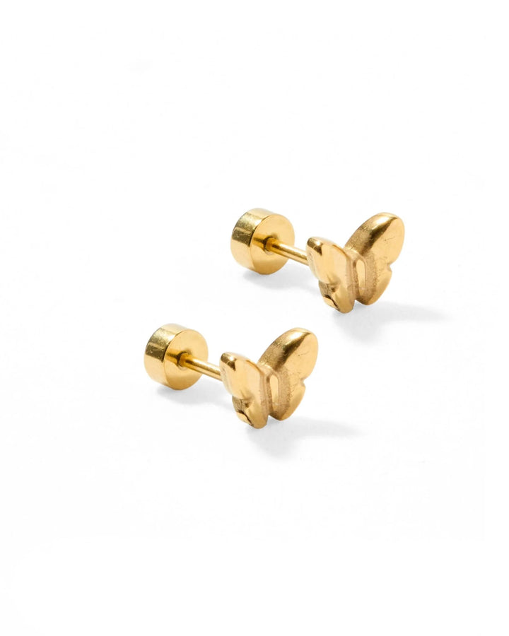 Linny & Co Screwback Stud Earring Bella Butterfly