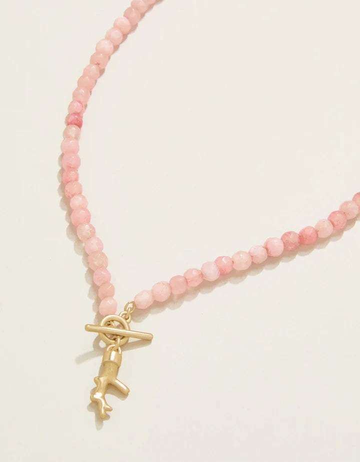 Spartina Pink Jade Calm Waters 17” Necklace