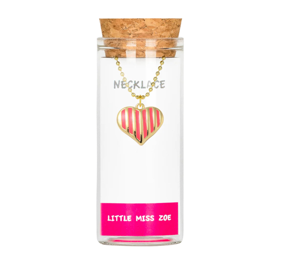 Little Miss Zoe Charm Necklace In Glass Bottle