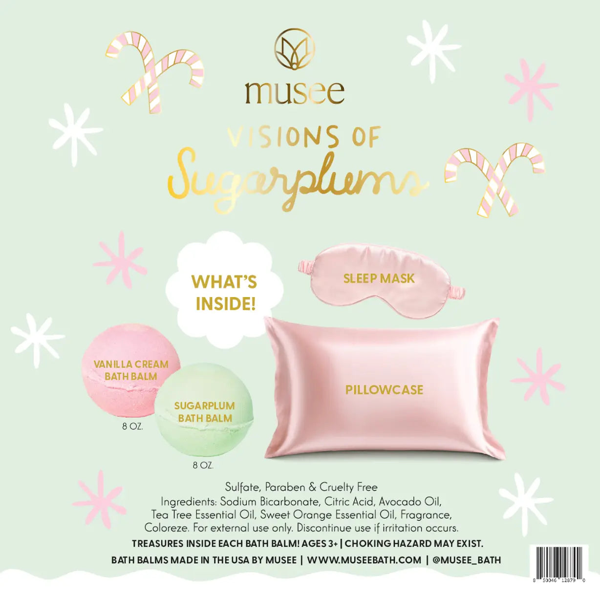 Visions Of Sugar Plums Bath Bomb & Eye Mask Set