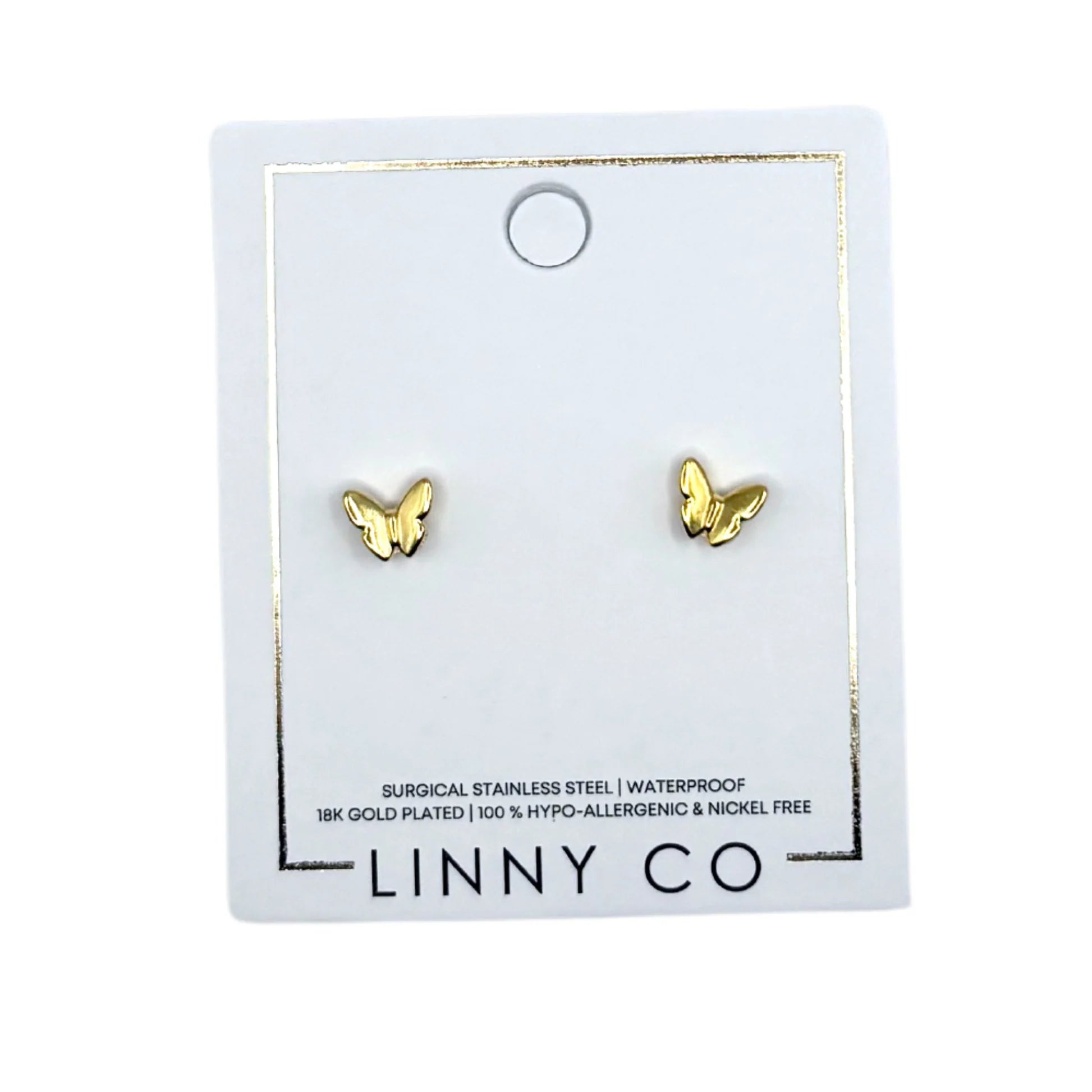 Linny & Co Screwback Stud Earring Bella Butterfly