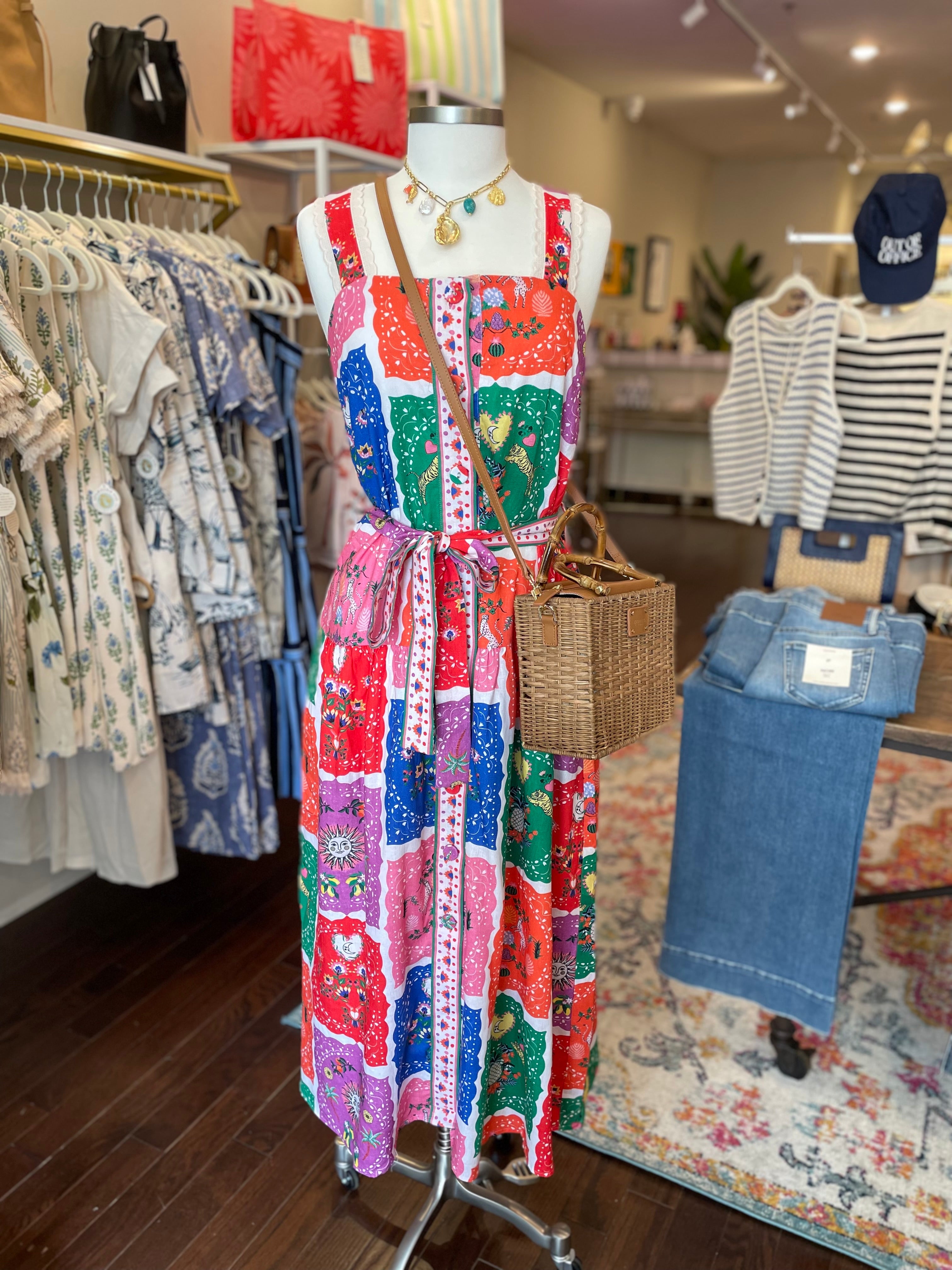 Emily Lovelock Summer Party Midi Button Down Dress