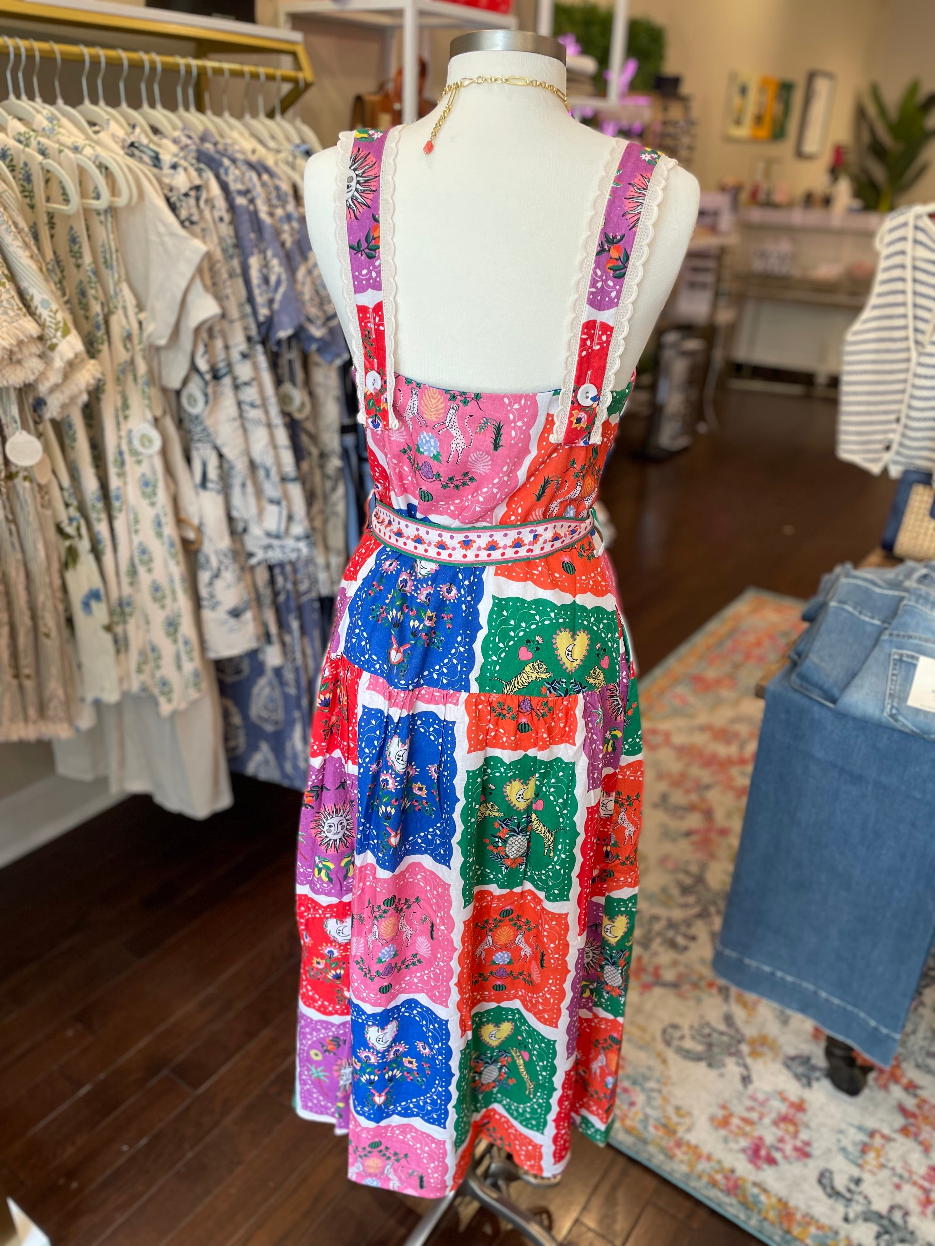 Emily Lovelock Summer Party Midi Button Down Dress