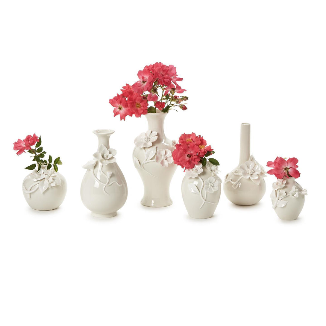 Twos Company Mini Vases Sculpted Flowers Set Of Five