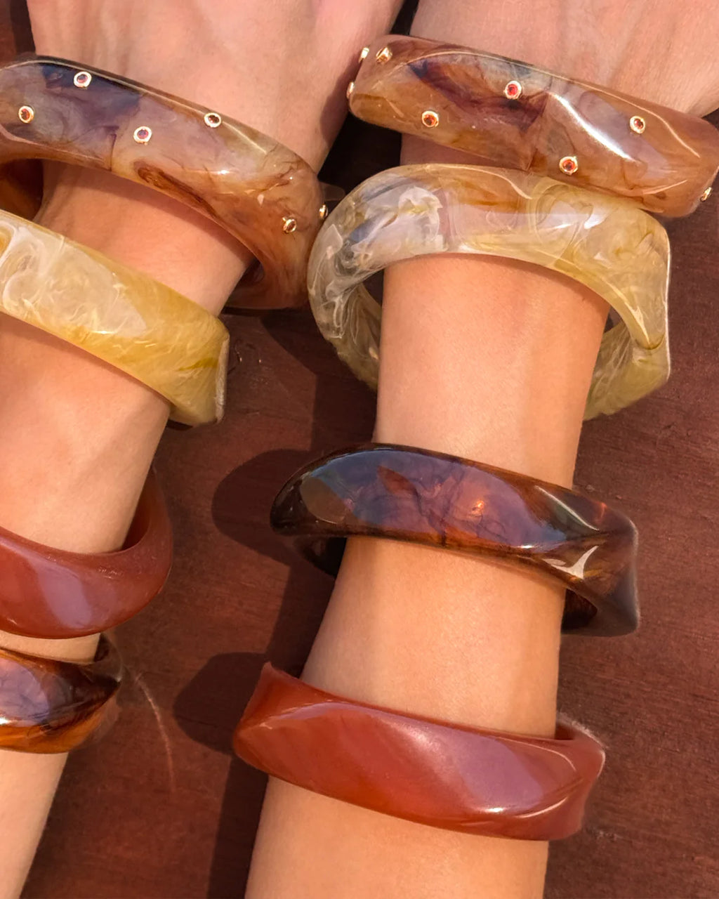 Luv AJ The Formentera Bangle Set Of Three Tortoise