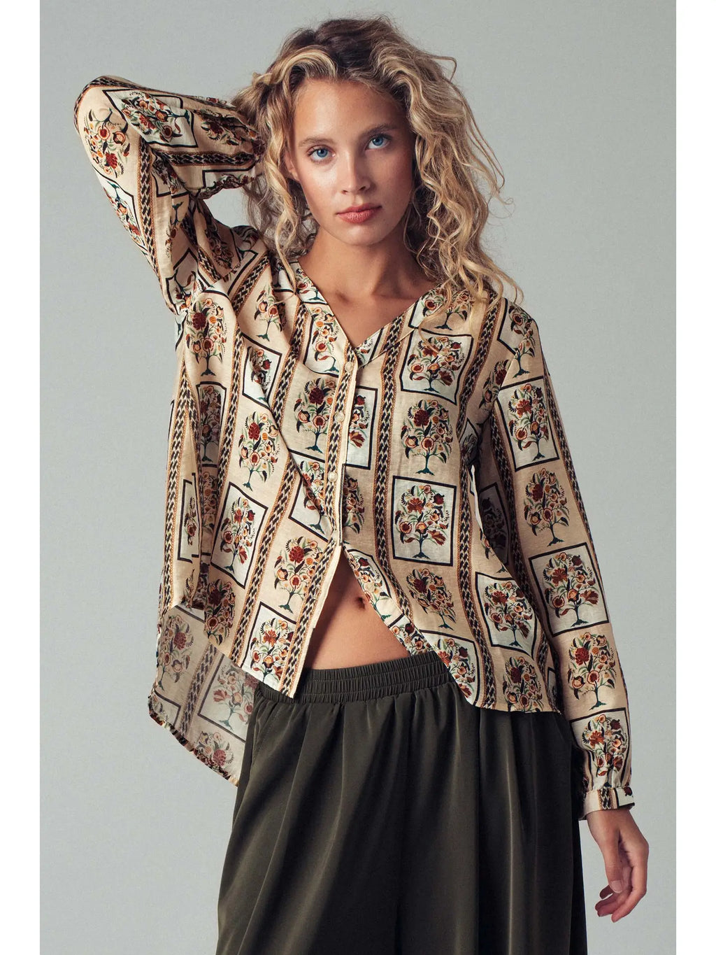 Bohemian Floral Frame Blouse