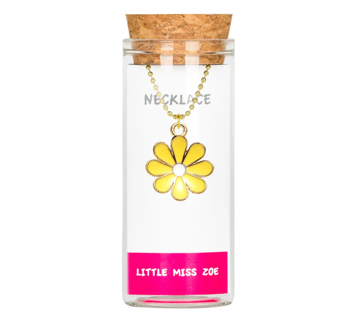 Little Miss Zoe Charm Necklace In Glass Bottle