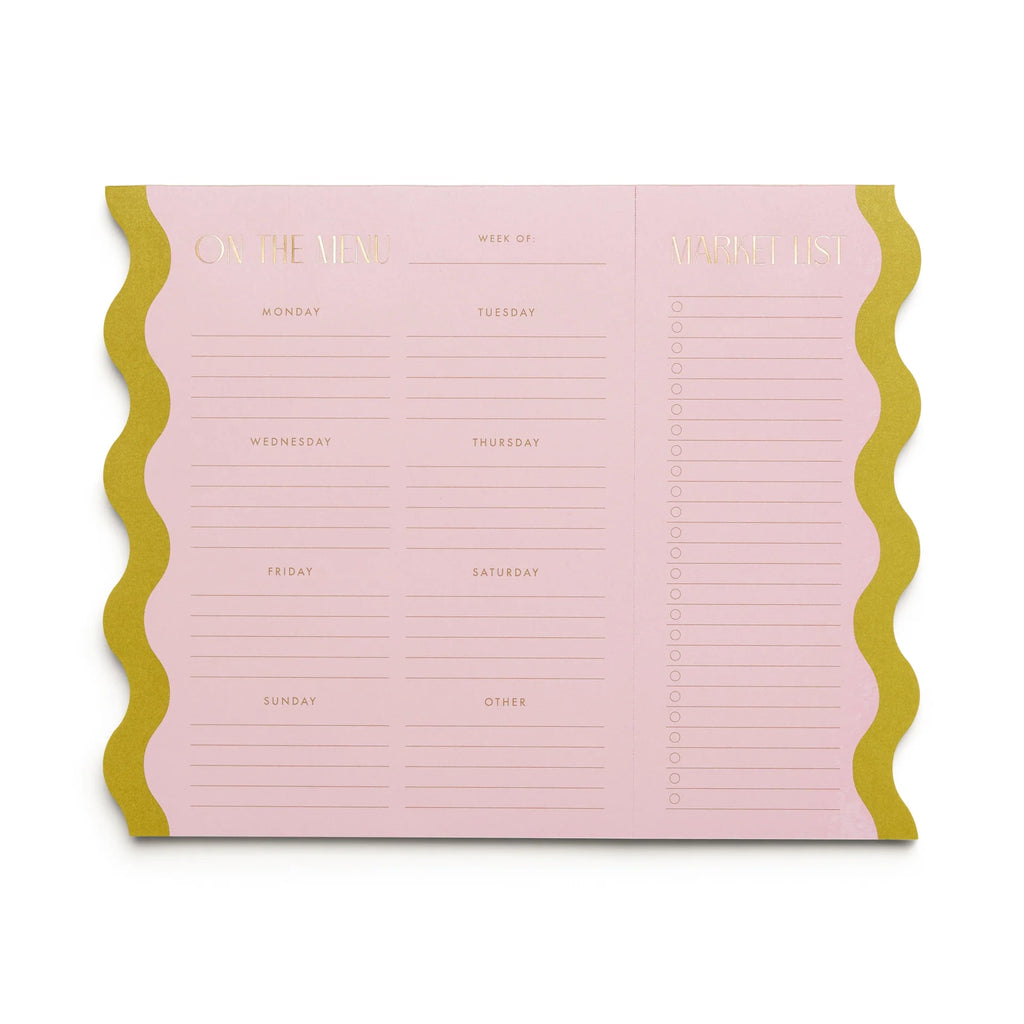 Design Works Meal Planners Note Pad Pink And Chartreuse