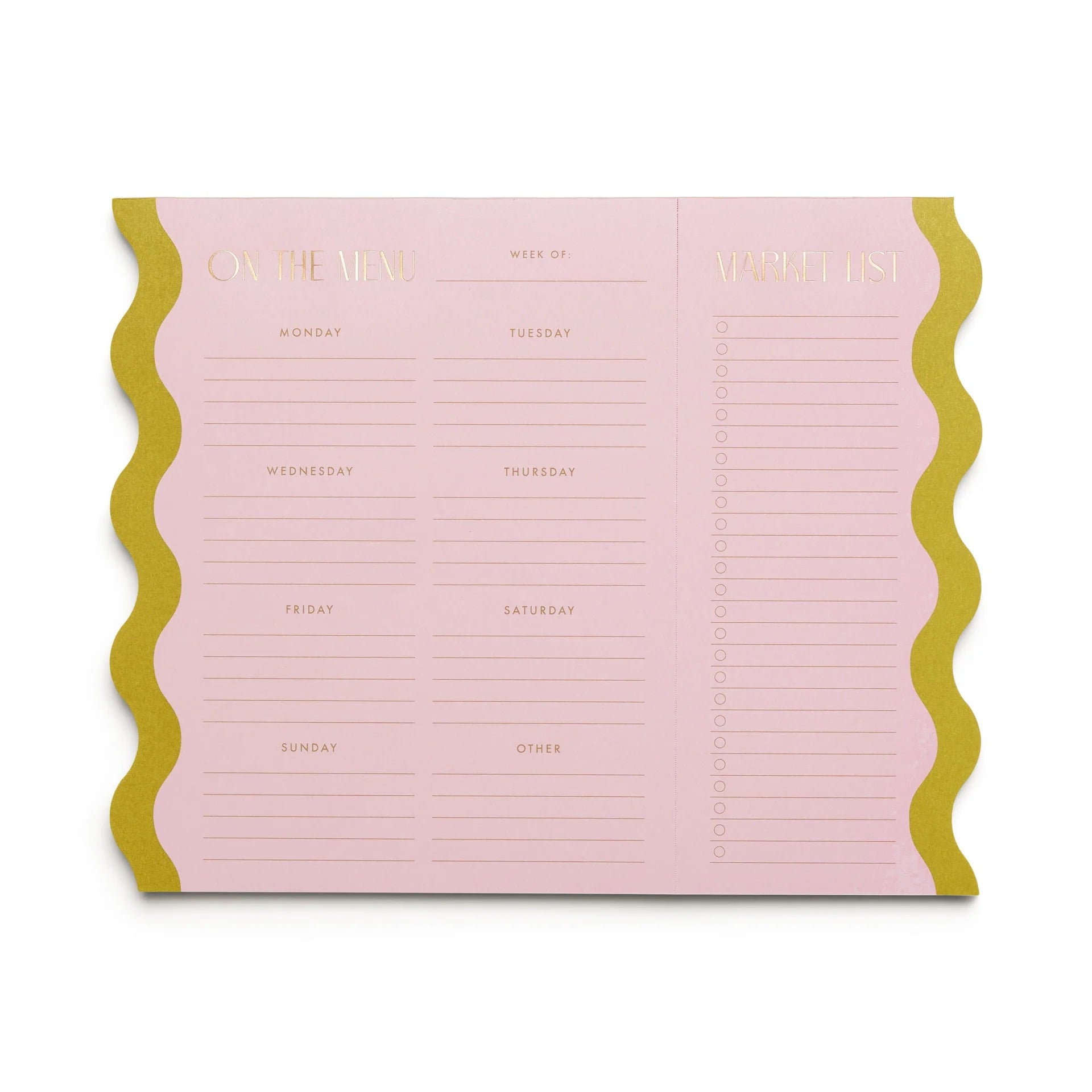 Design Works Meal Planners Note Pad Pink And Chartreuse