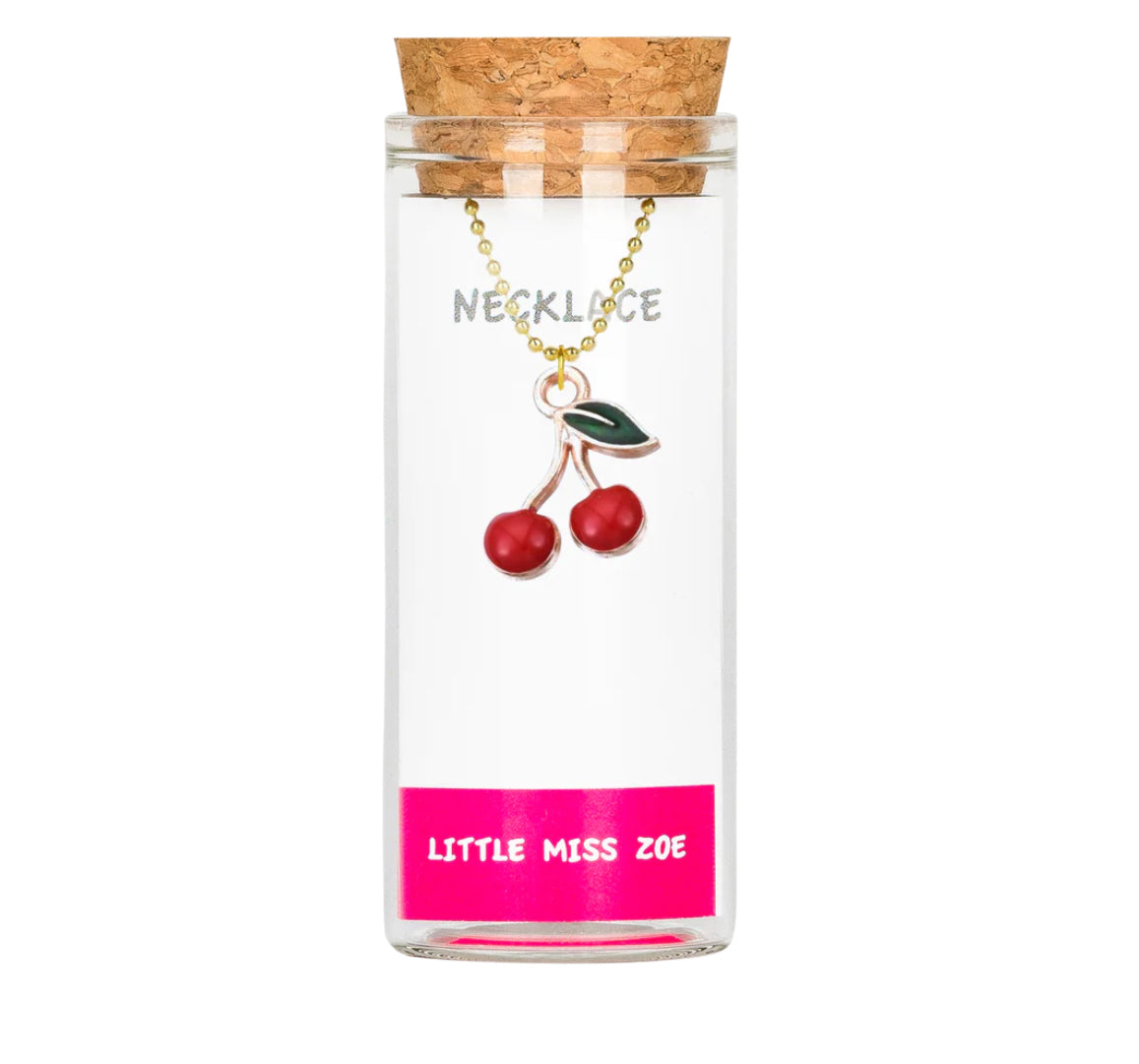 Little Miss Zoe Charm Necklace In Glass Bottle