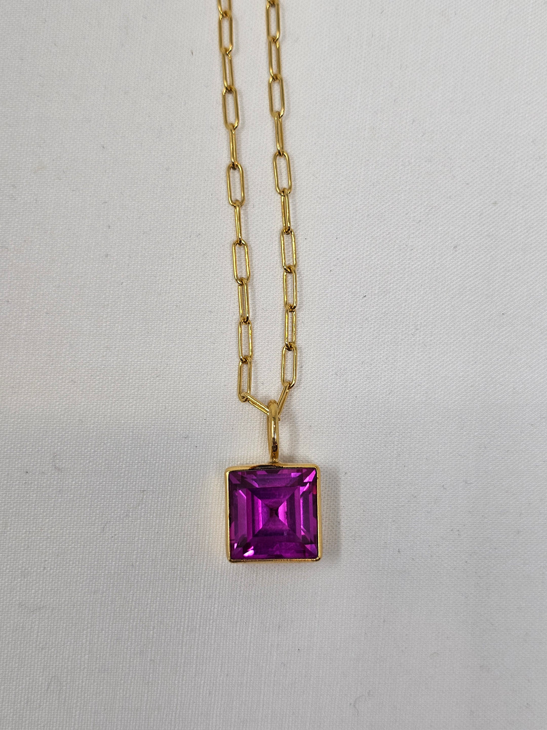Dina Mackney Mini Charm Necklace Pink Sapphire