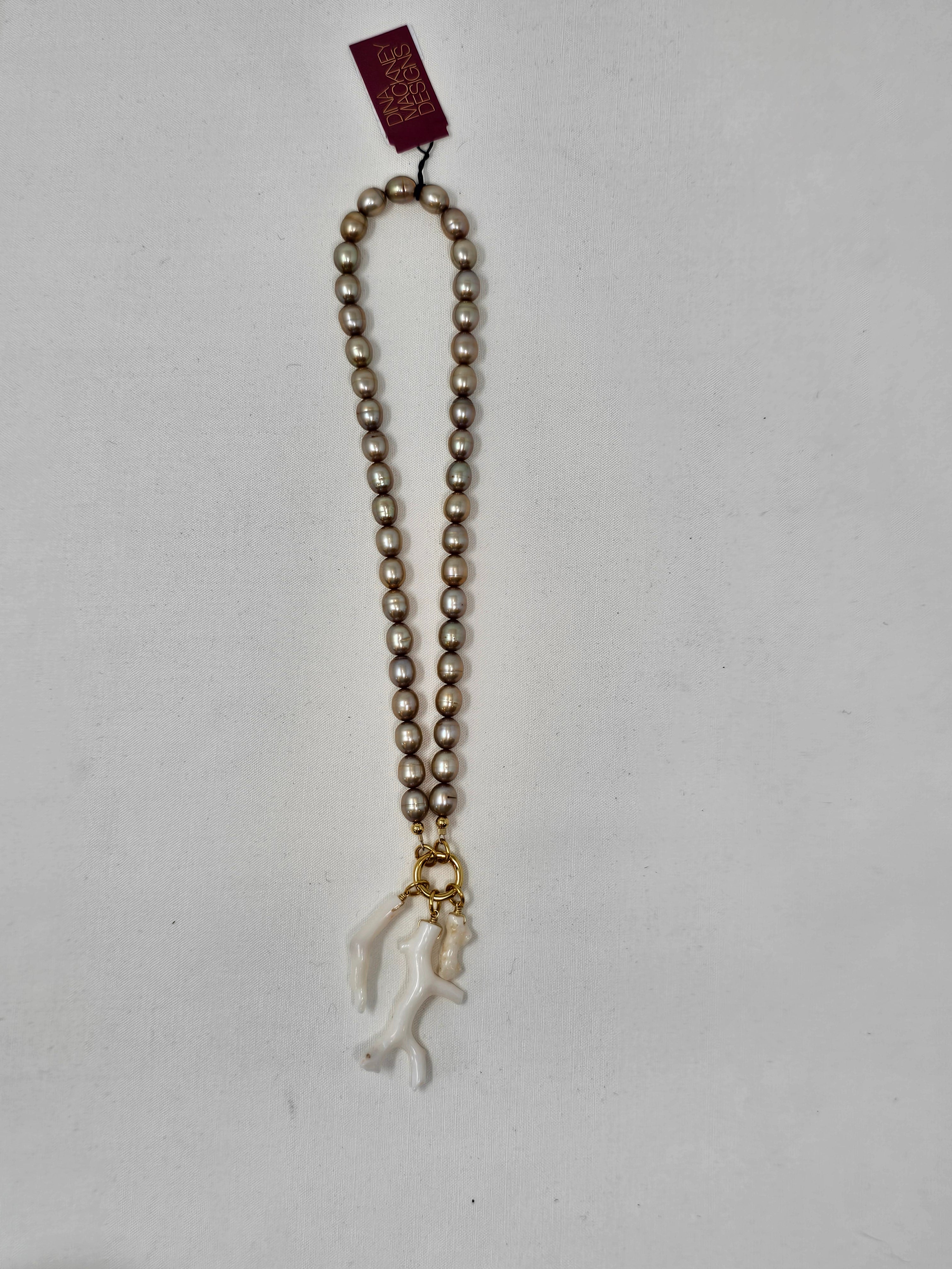 Dina Mackney Coral Charm Necklace