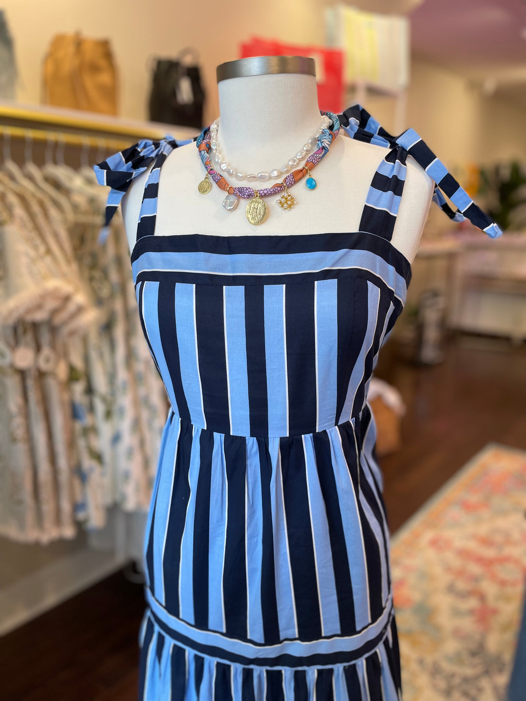 Lauren Striped Midi Dress