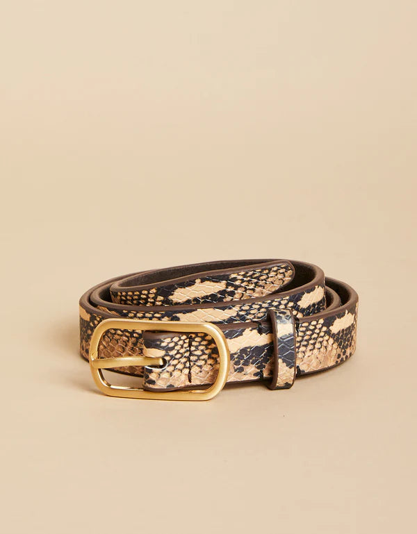 Spartina Siren Thin Belt Snake Leather