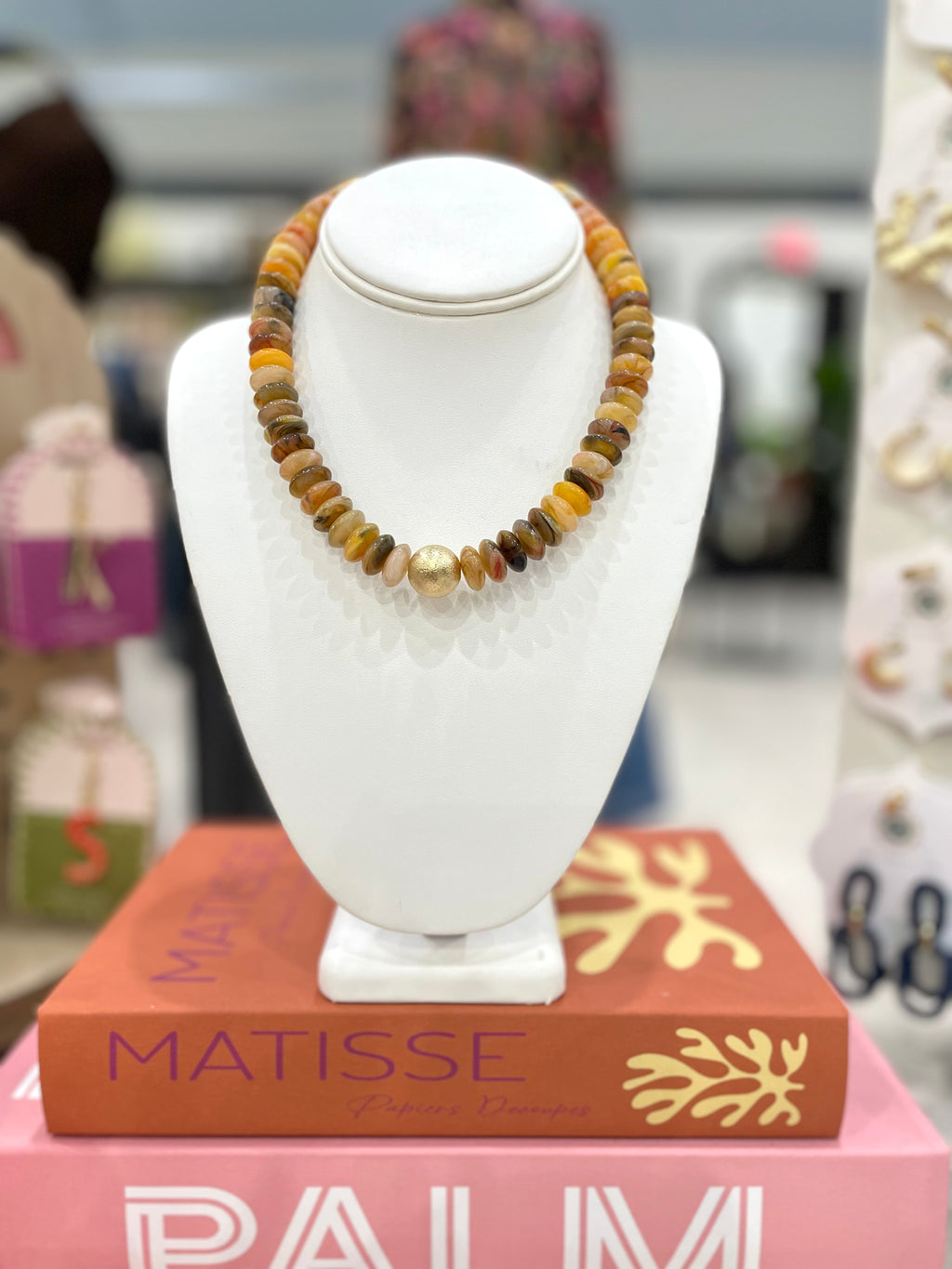 Bubble Candy Necklace with Gold