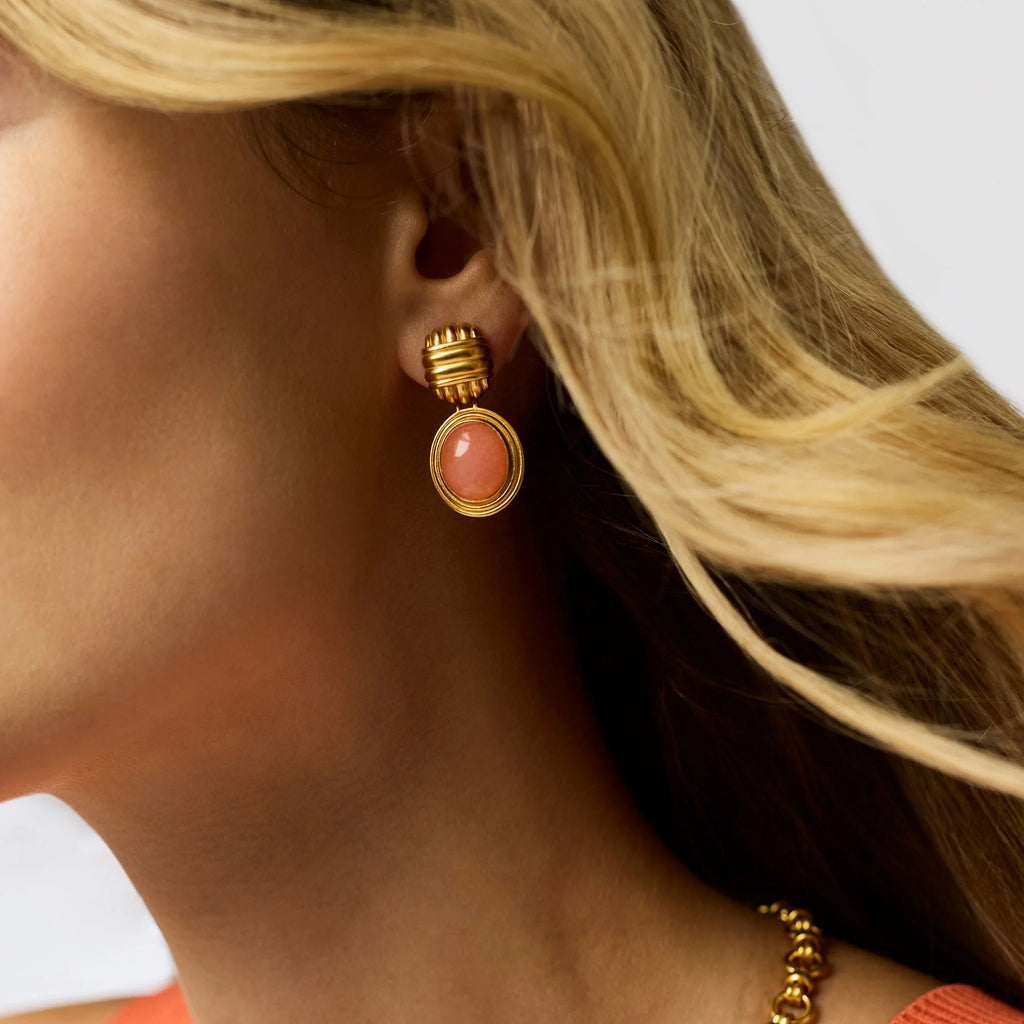 Julie Vos Portofino Stone Earring Melon