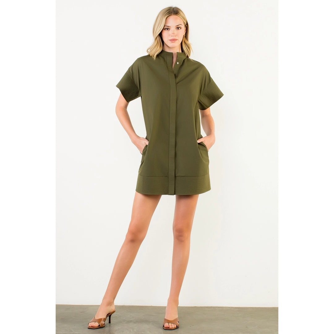 THML Short Sleeve Button Dress