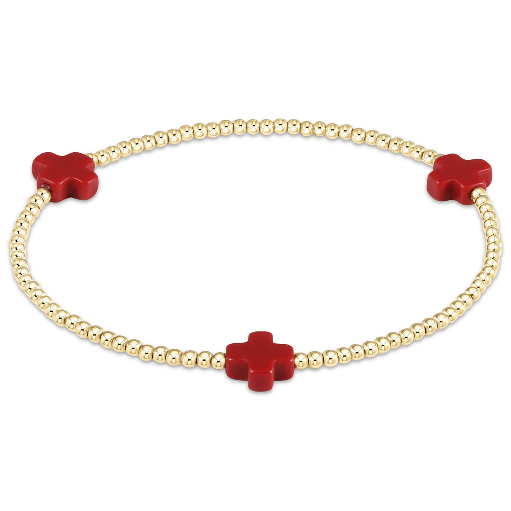 Enewton Small Gold Bead Cross Bracelet