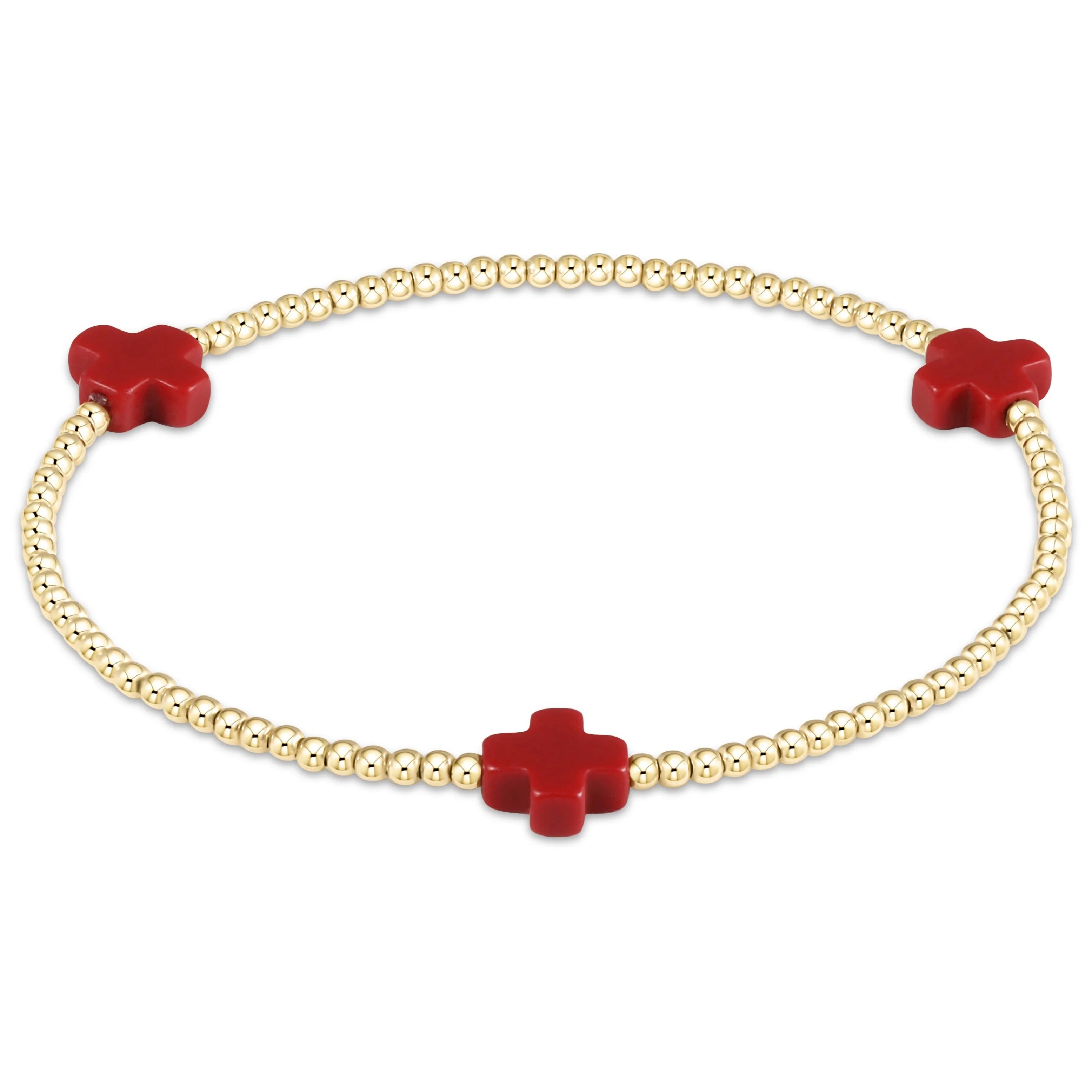Enewton Small Gold Bead Cross Bracelet
