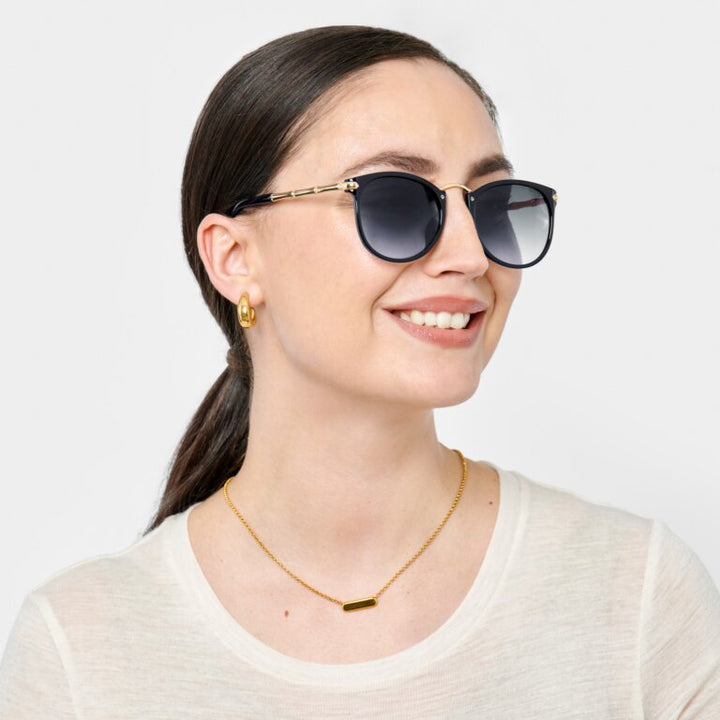 Katie Loxton Santorini With Bamboo Arm Black Sunglasses