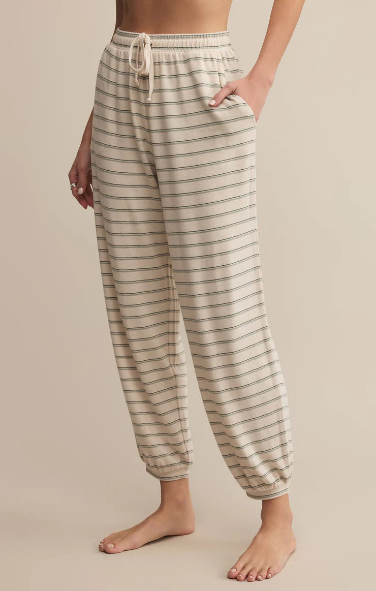 Z Supply Bailey Stripe Jogger Hunter Green