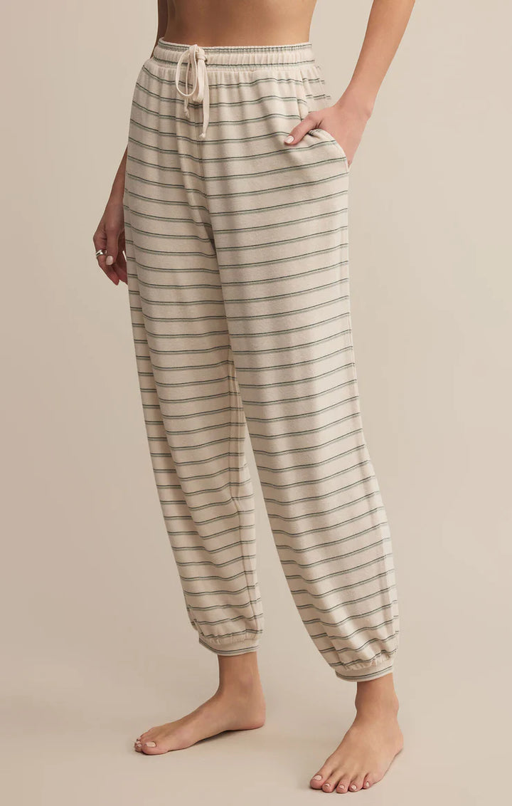 Z Supply Bailey Stripe Jogger Hunter Green