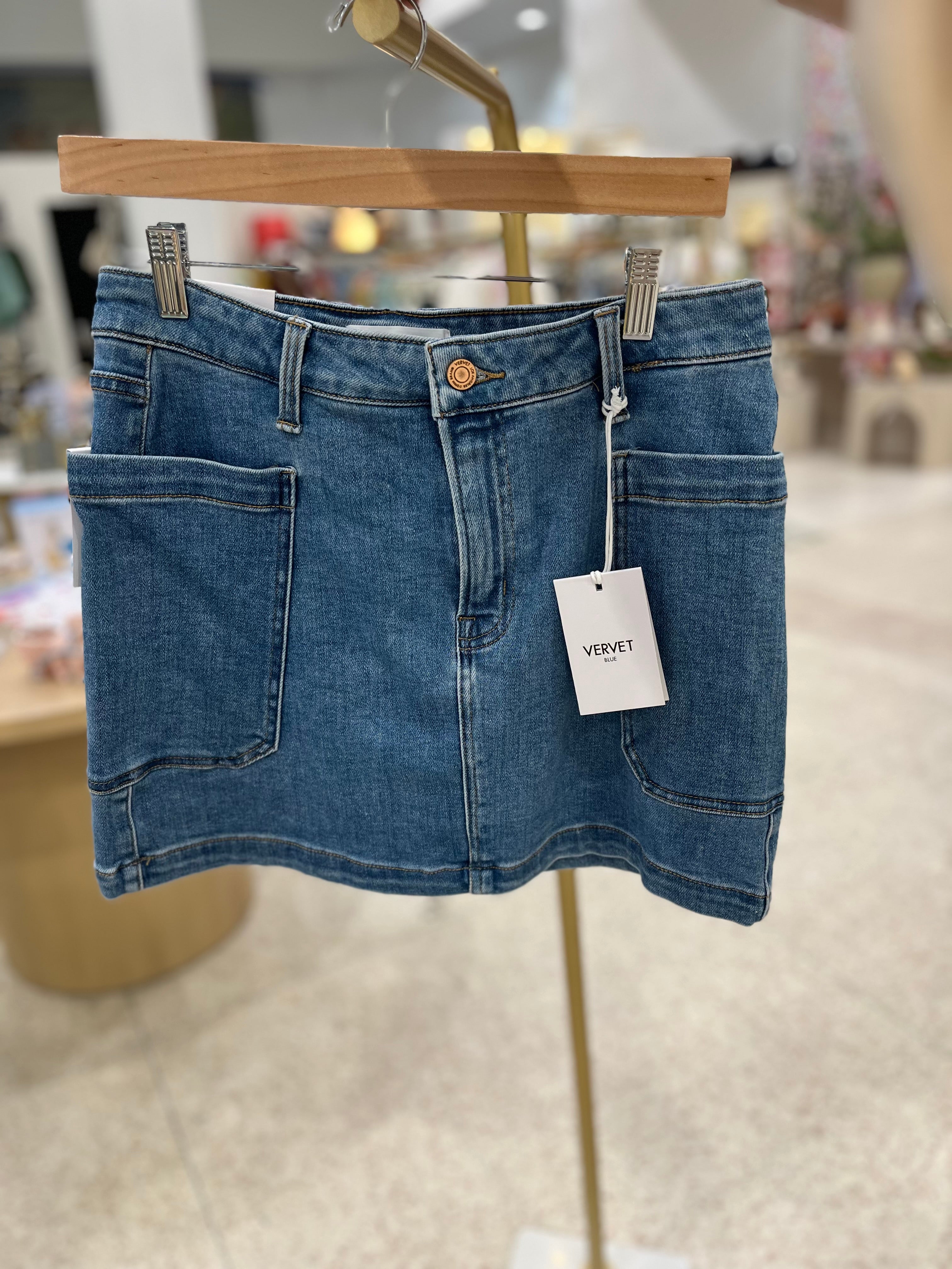 Vervet High Rise Cargo Mini Skirt