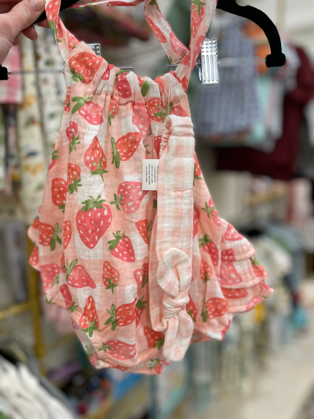 Mudpie Strawberry One Piece Outfit