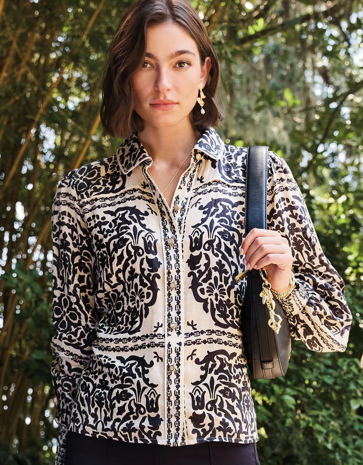 Spartina Bridge Street Tiles Aliya Blouse