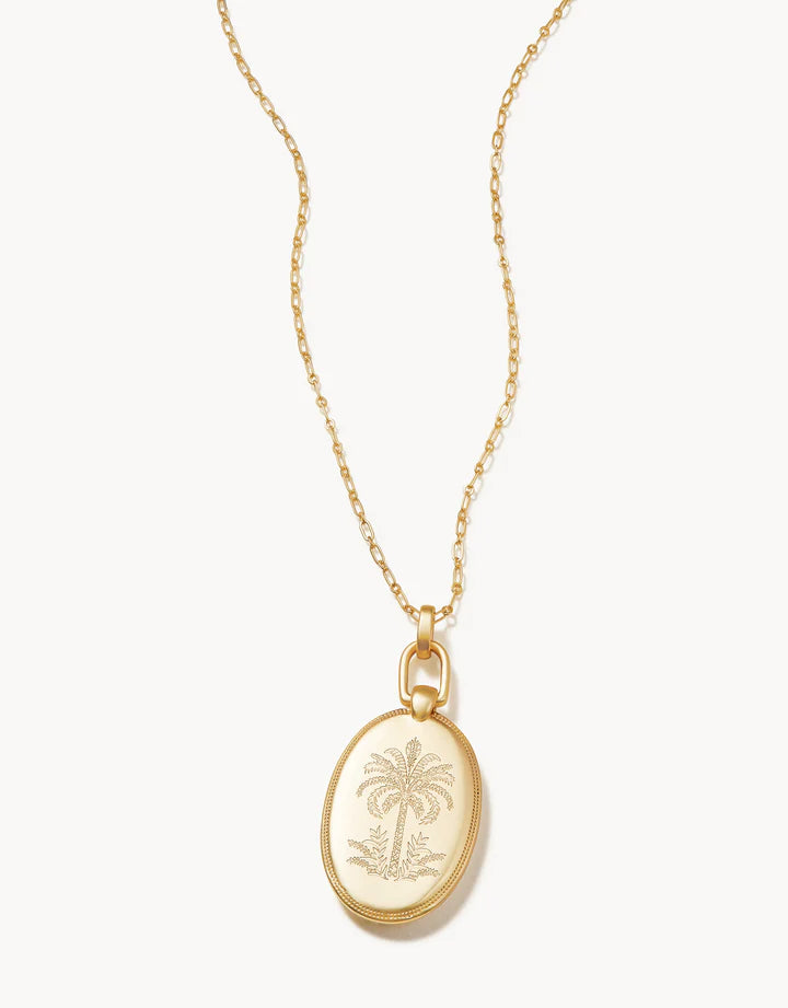 Spartina 499 Palmetto Tree Necklace 32” Mother Of Pearl