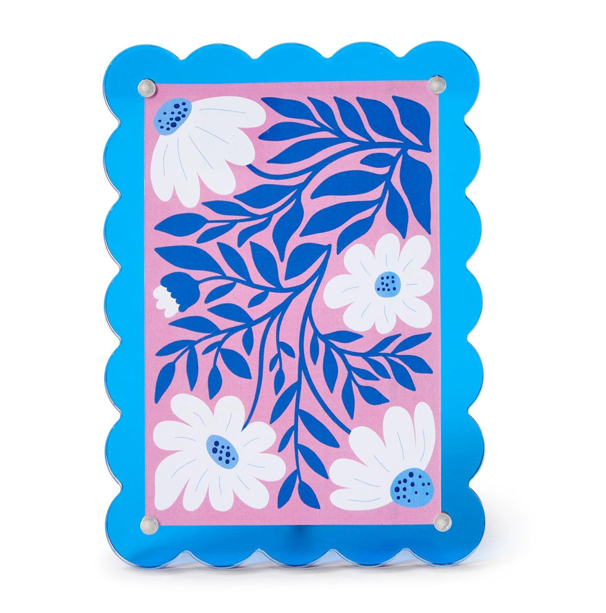 Twos Company 4x6 Acrylic Magnetic Scalloped Frame Set Of Three