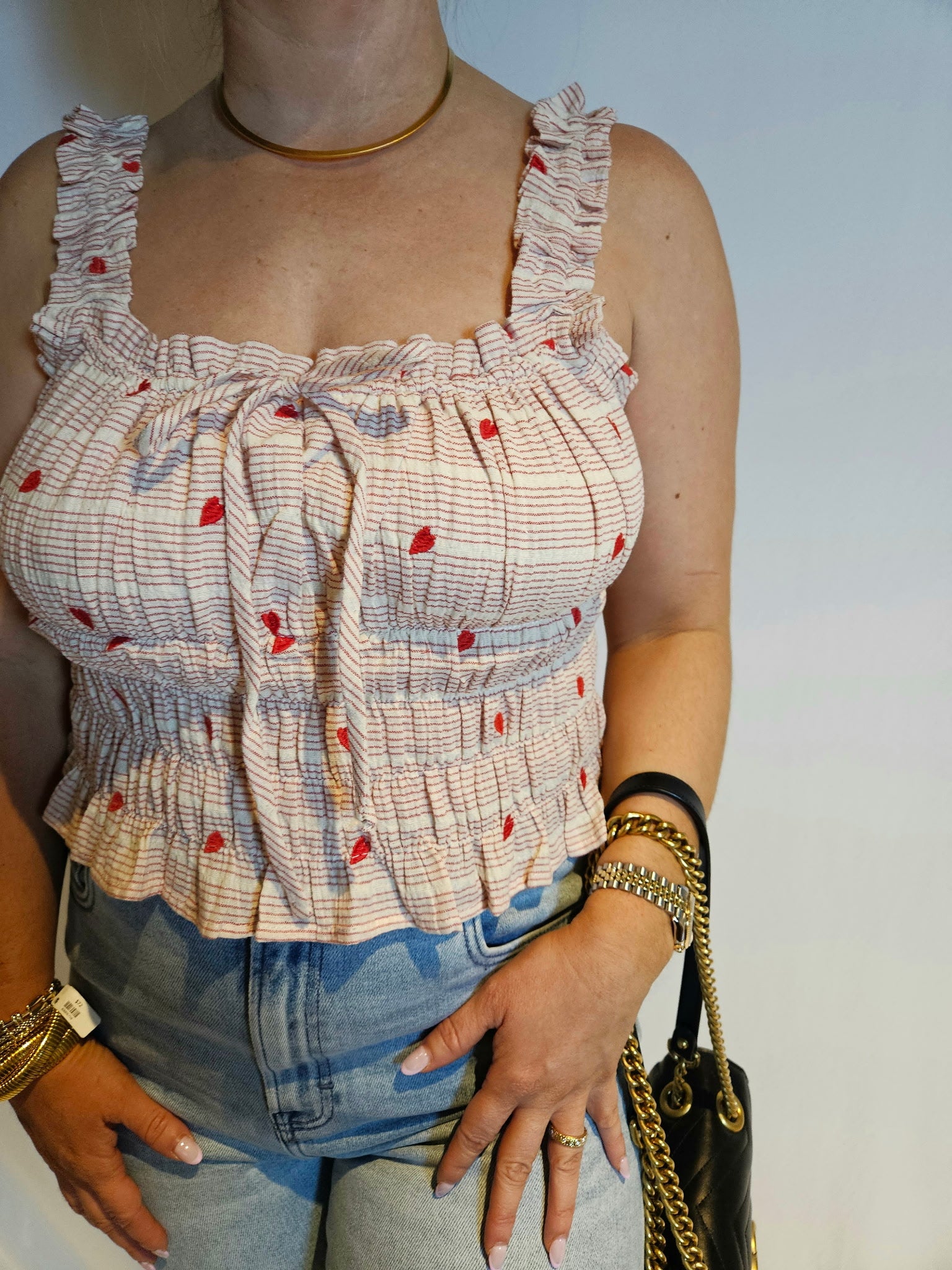 By Together Embroidered Heart Tank