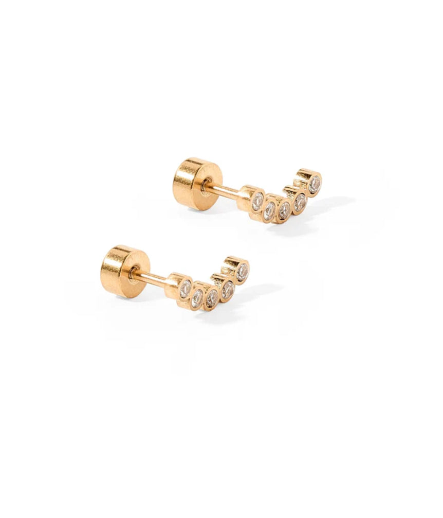 Linny & Co Screwback Stud Abigail Sparkle