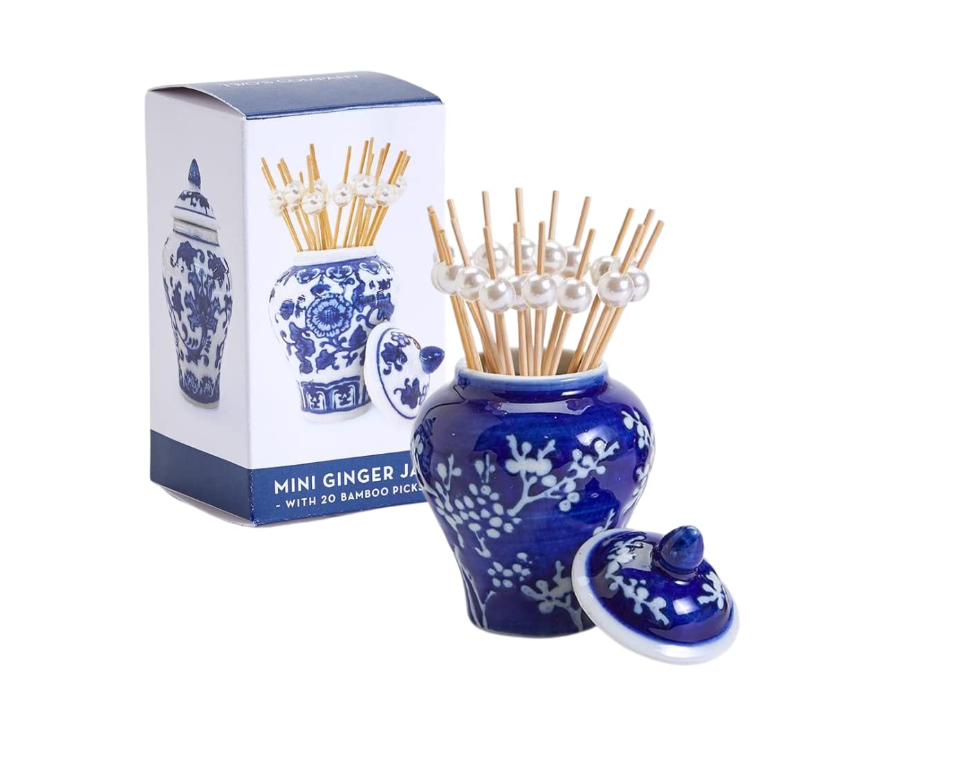Twos Company Mini Ginger Jar With Picks