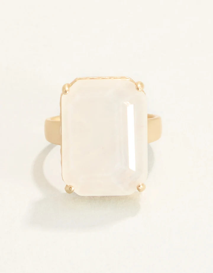 Spartina 449 Naiad Rectangle Ring White