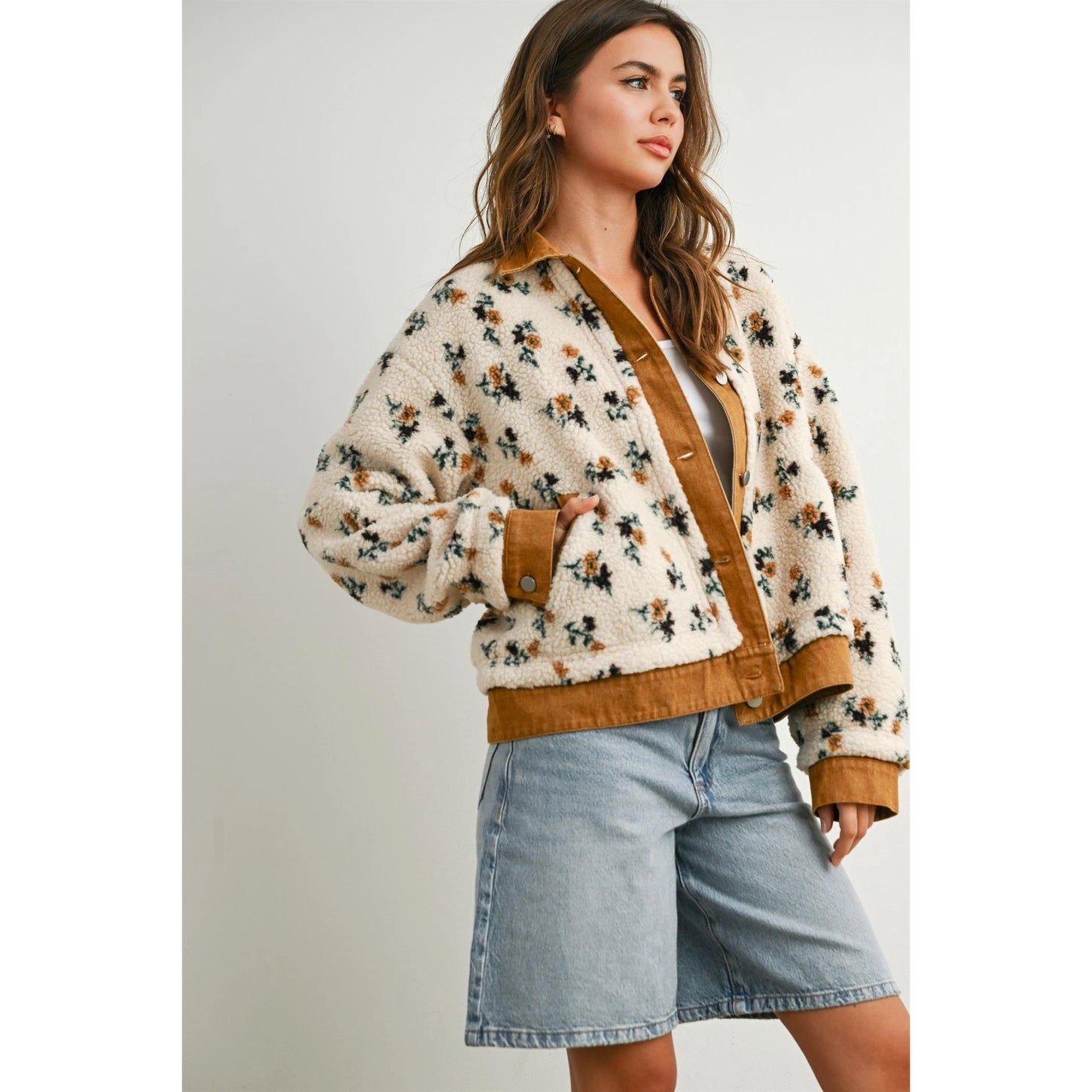 Floral Button Down Jacket