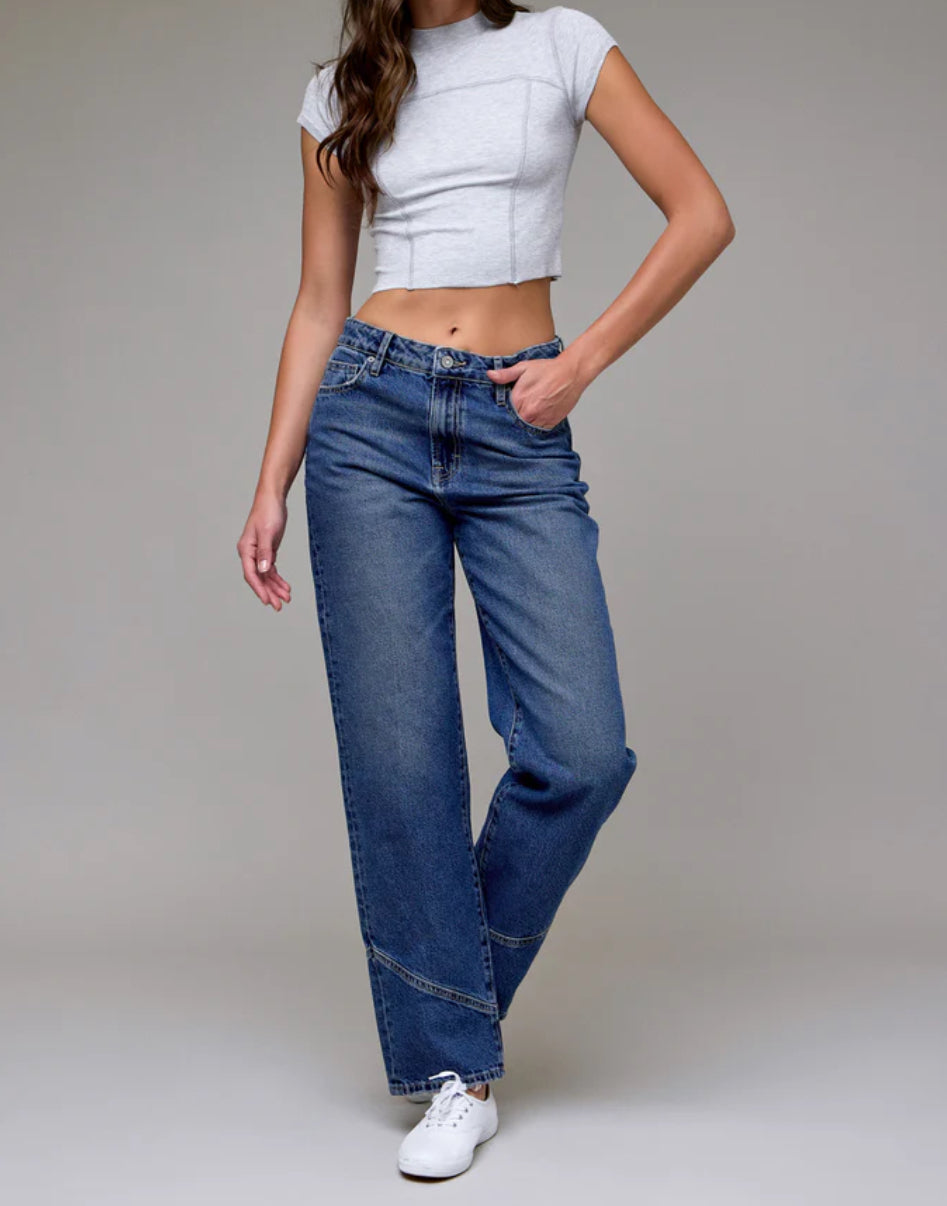 Hidden Ella Stitched Dark Wash Jean