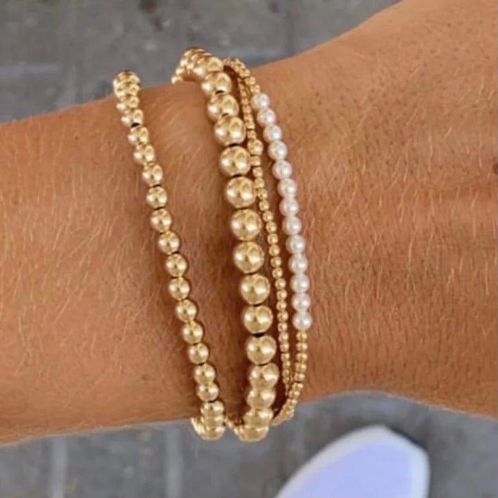 Enewton Gold Bliss 2MM Bead Bracelet Pearl