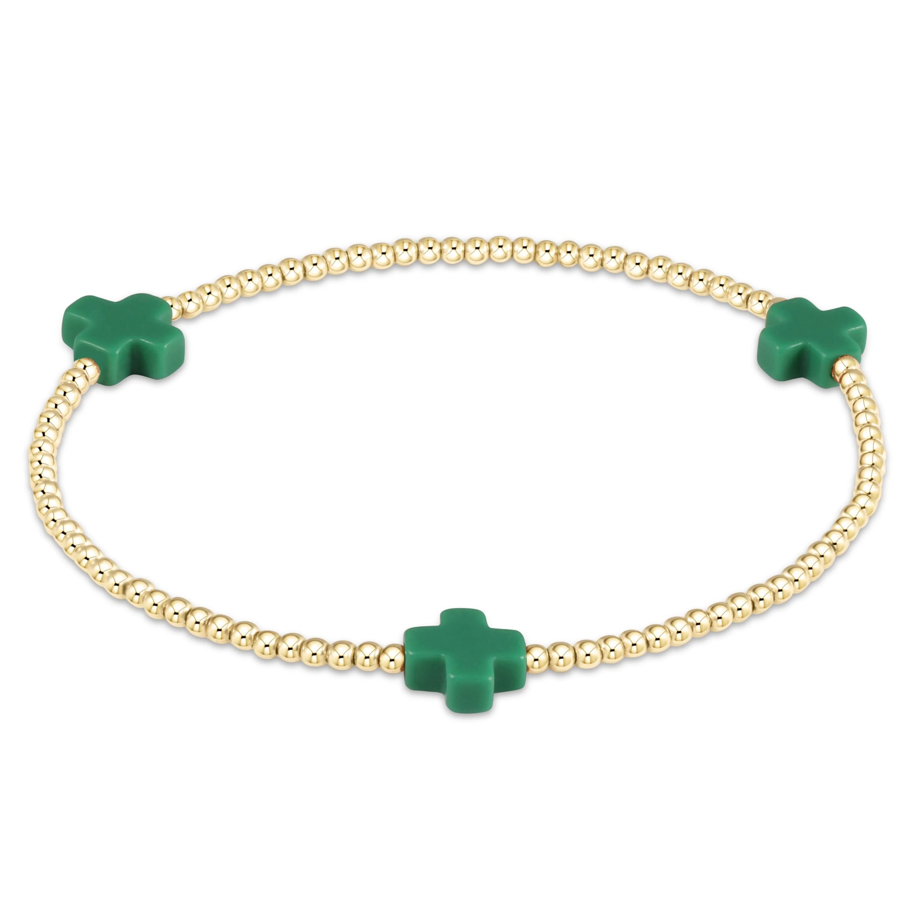Enewton Small Gold Bead Cross Bracelet