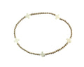 Enewton Gold Bead Bracelet White Cross