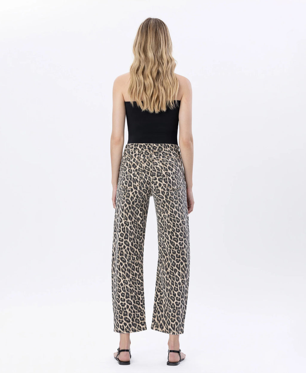 Vervet High Rise Cheetah Barrel Jeans