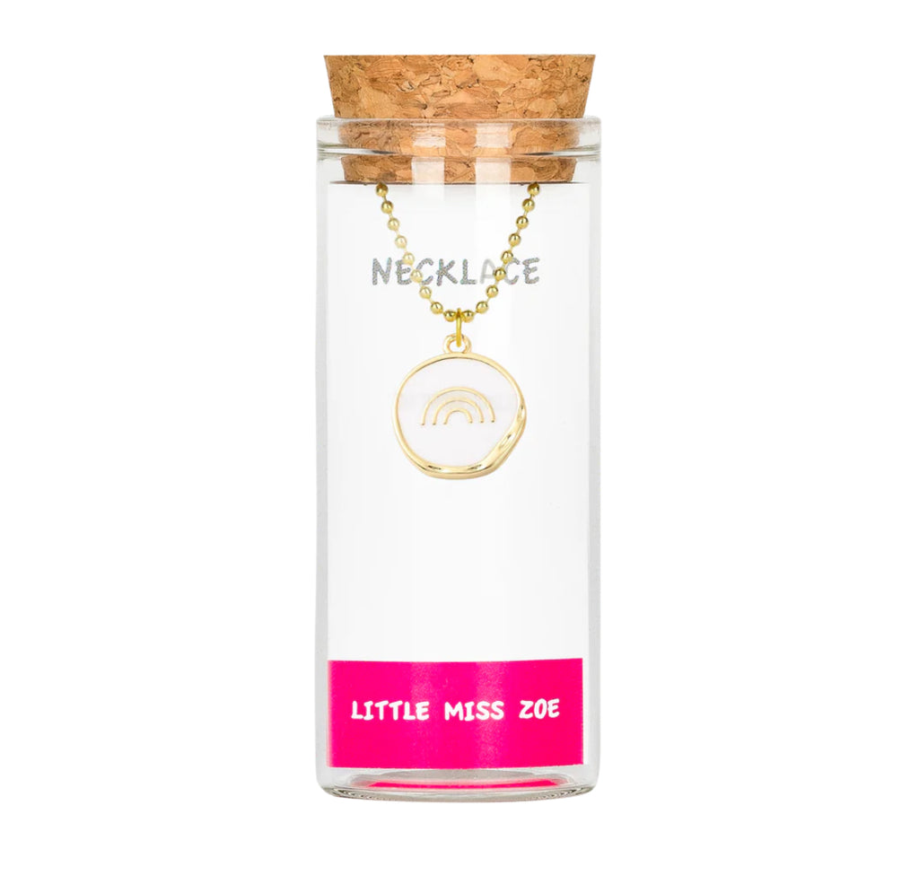 Little Miss Zoe Charm Necklace In Glass Bottle