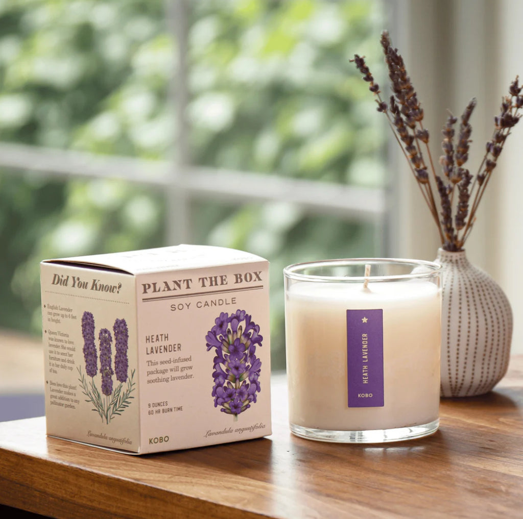 Kobo Plant The Box 9oz Candle Heath Lavender