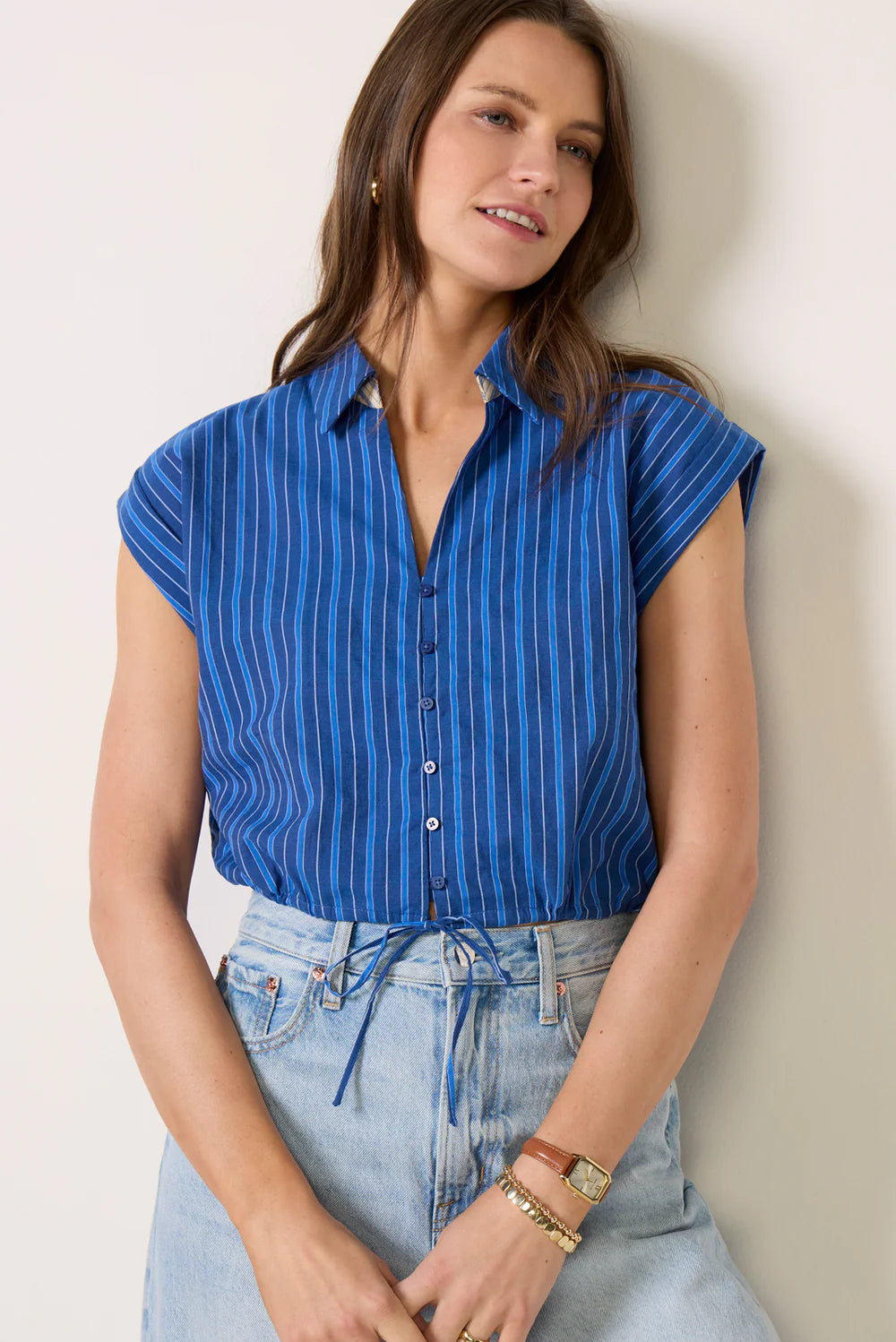 Greylin Farrah Dolman Sleeve Front Tie Top
