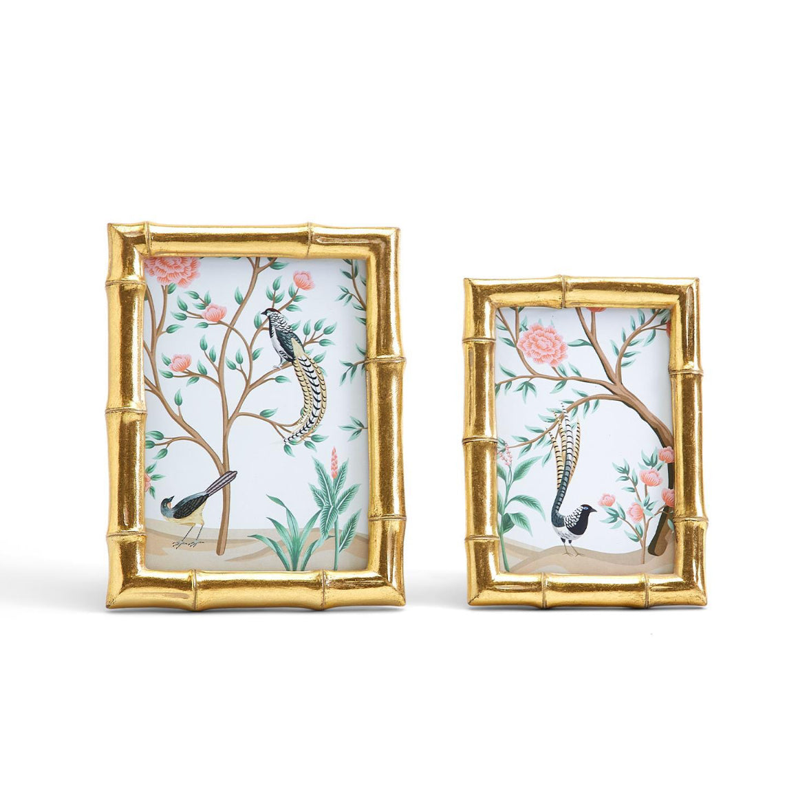 Twos Company Gold Faux Bamboo Photo Frames Set Of Two