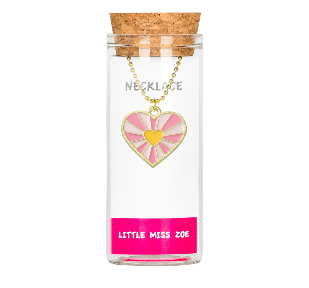 Little Miss Zoe Charm Necklace In Glass Bottle