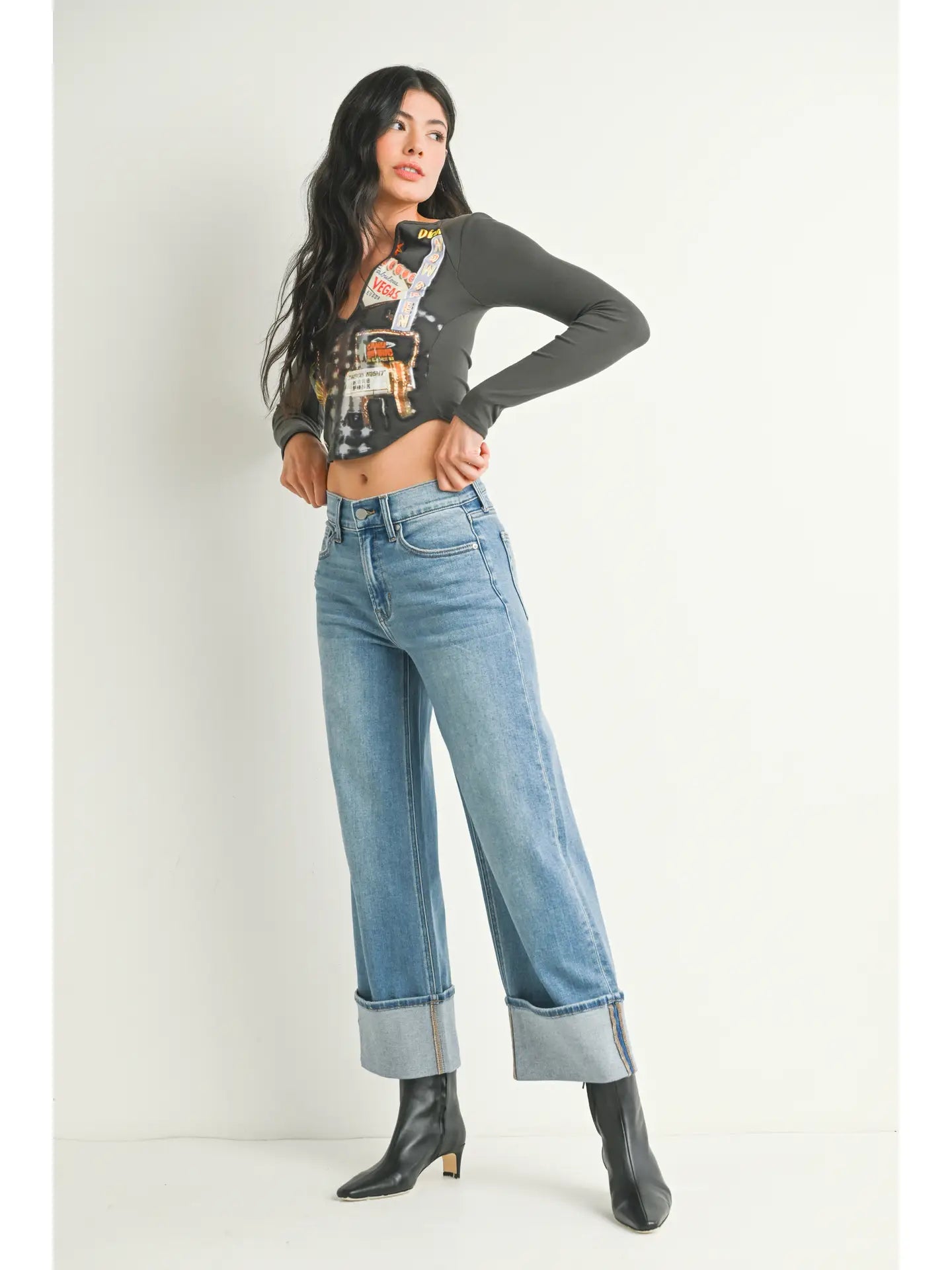 JBD Light Wash Wide Leg Jeans